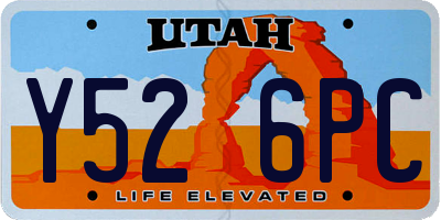 UT license plate Y526PC