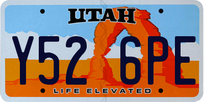 UT license plate Y526PE