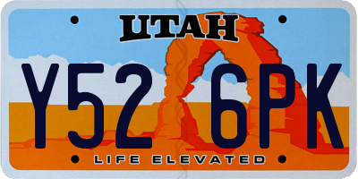 UT license plate Y526PK