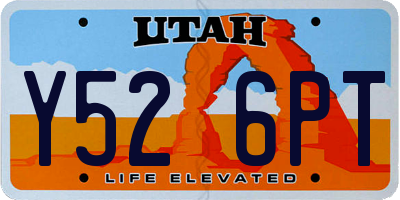 UT license plate Y526PT