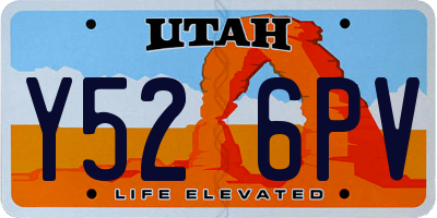UT license plate Y526PV
