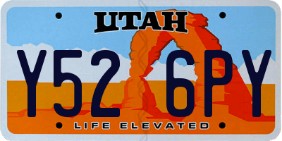 UT license plate Y526PY