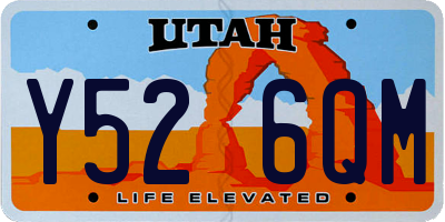 UT license plate Y526QM