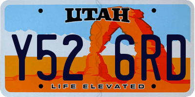 UT license plate Y526RD