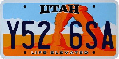 UT license plate Y526SA