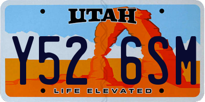 UT license plate Y526SM