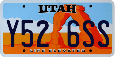 UT license plate Y526SS