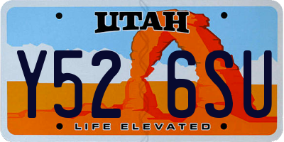 UT license plate Y526SU