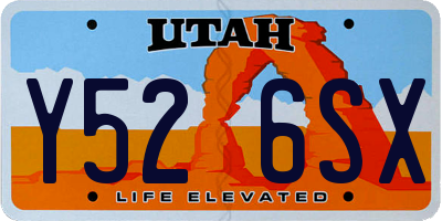 UT license plate Y526SX