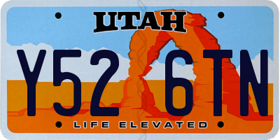 UT license plate Y526TN
