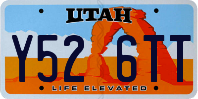 UT license plate Y526TT