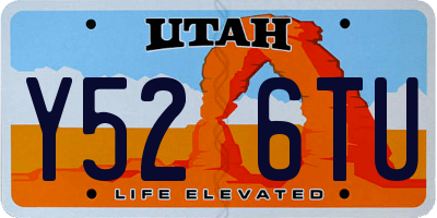 UT license plate Y526TU