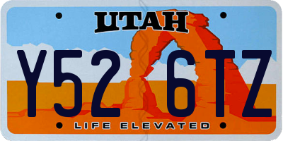 UT license plate Y526TZ