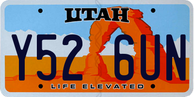 UT license plate Y526UN