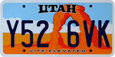 UT license plate Y526VK