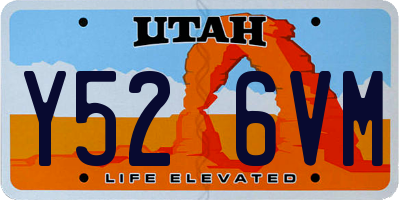 UT license plate Y526VM