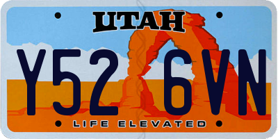 UT license plate Y526VN