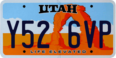UT license plate Y526VP