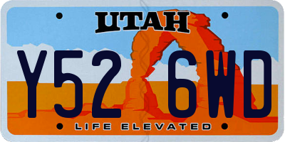 UT license plate Y526WD