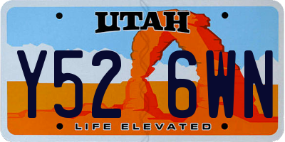 UT license plate Y526WN