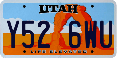 UT license plate Y526WU