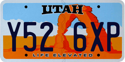 UT license plate Y526XP