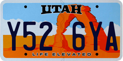 UT license plate Y526YA