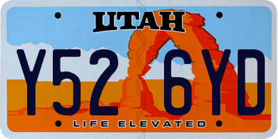 UT license plate Y526YD