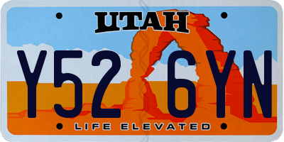 UT license plate Y526YN