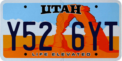 UT license plate Y526YT