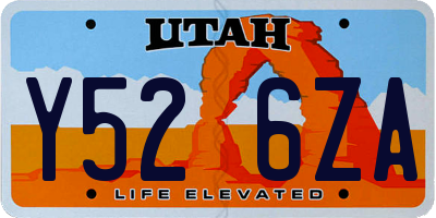 UT license plate Y526ZA