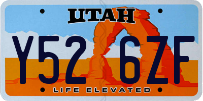 UT license plate Y526ZF