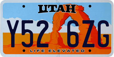 UT license plate Y526ZG