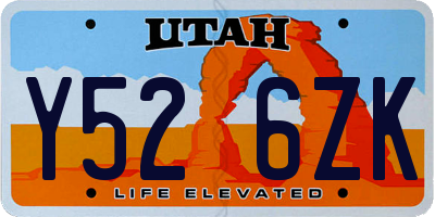 UT license plate Y526ZK