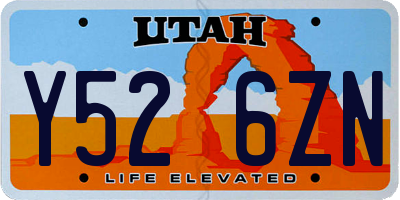 UT license plate Y526ZN