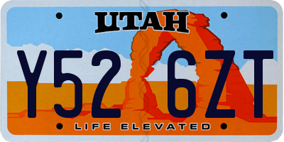 UT license plate Y526ZT