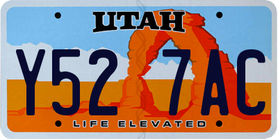 UT license plate Y527AC