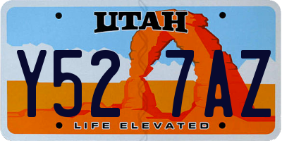 UT license plate Y527AZ