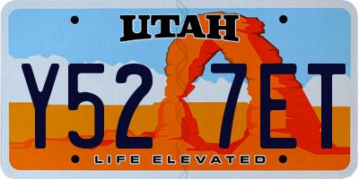 UT license plate Y527ET