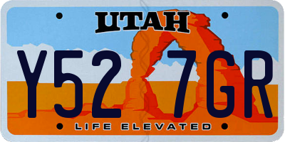 UT license plate Y527GR