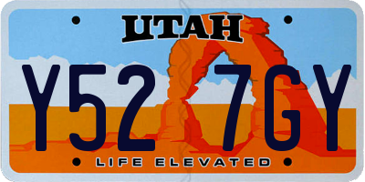 UT license plate Y527GY