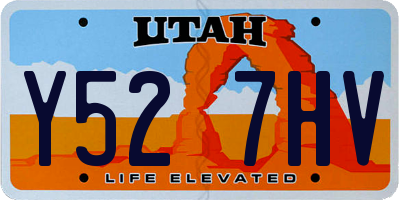 UT license plate Y527HV