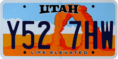 UT license plate Y527HW
