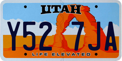UT license plate Y527JA