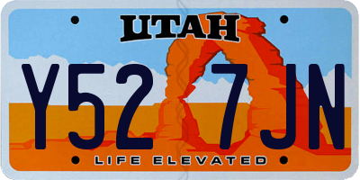 UT license plate Y527JN