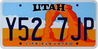 UT license plate Y527JP