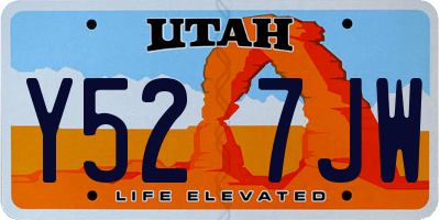 UT license plate Y527JW