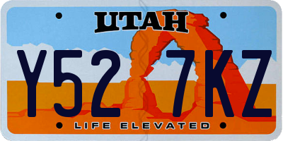 UT license plate Y527KZ