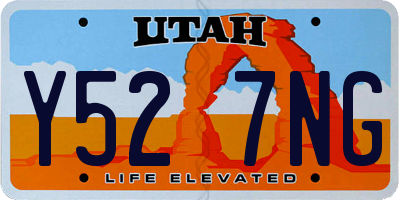 UT license plate Y527NG