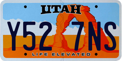 UT license plate Y527NS